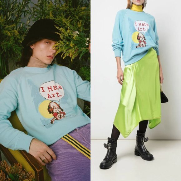 NWT Marc Jacobs x Magda Archer Sweatshirt Blue Size Medium - Picture 1 of 12